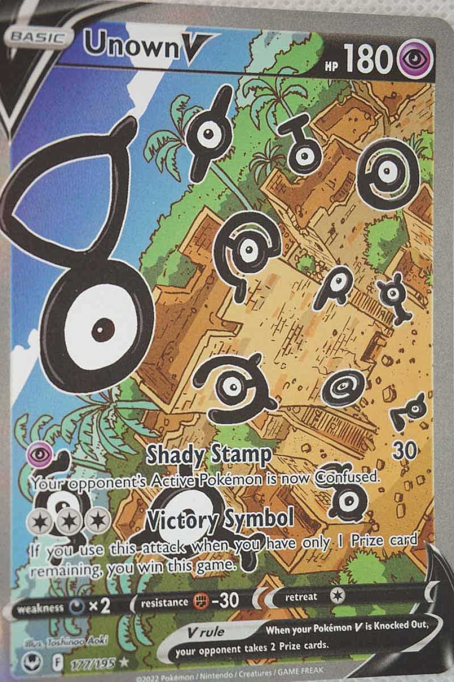 POCKET MONSTER Pokemon Kort | Unown V 177/195 Alternate Art