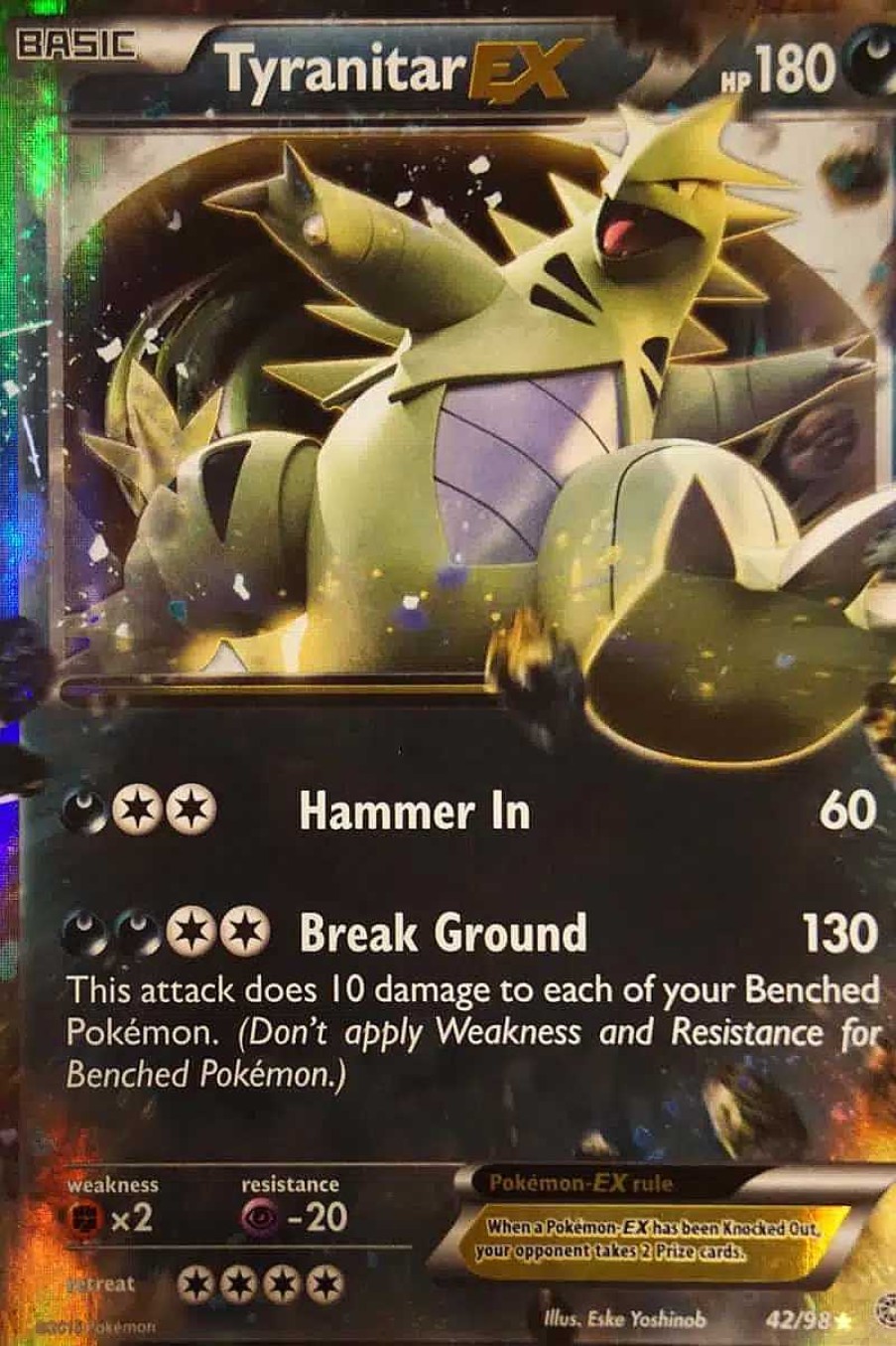 POCKET MONSTER Pokemon Kort | Tyranitar Ex 42/98