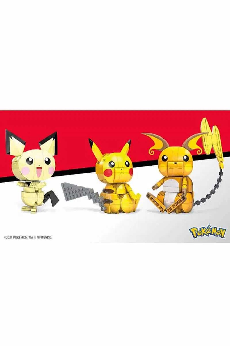 POCKET MONSTER Pokemon Figurer | Mega Construx Trio Med Pikachu, Pichu Og Raichu