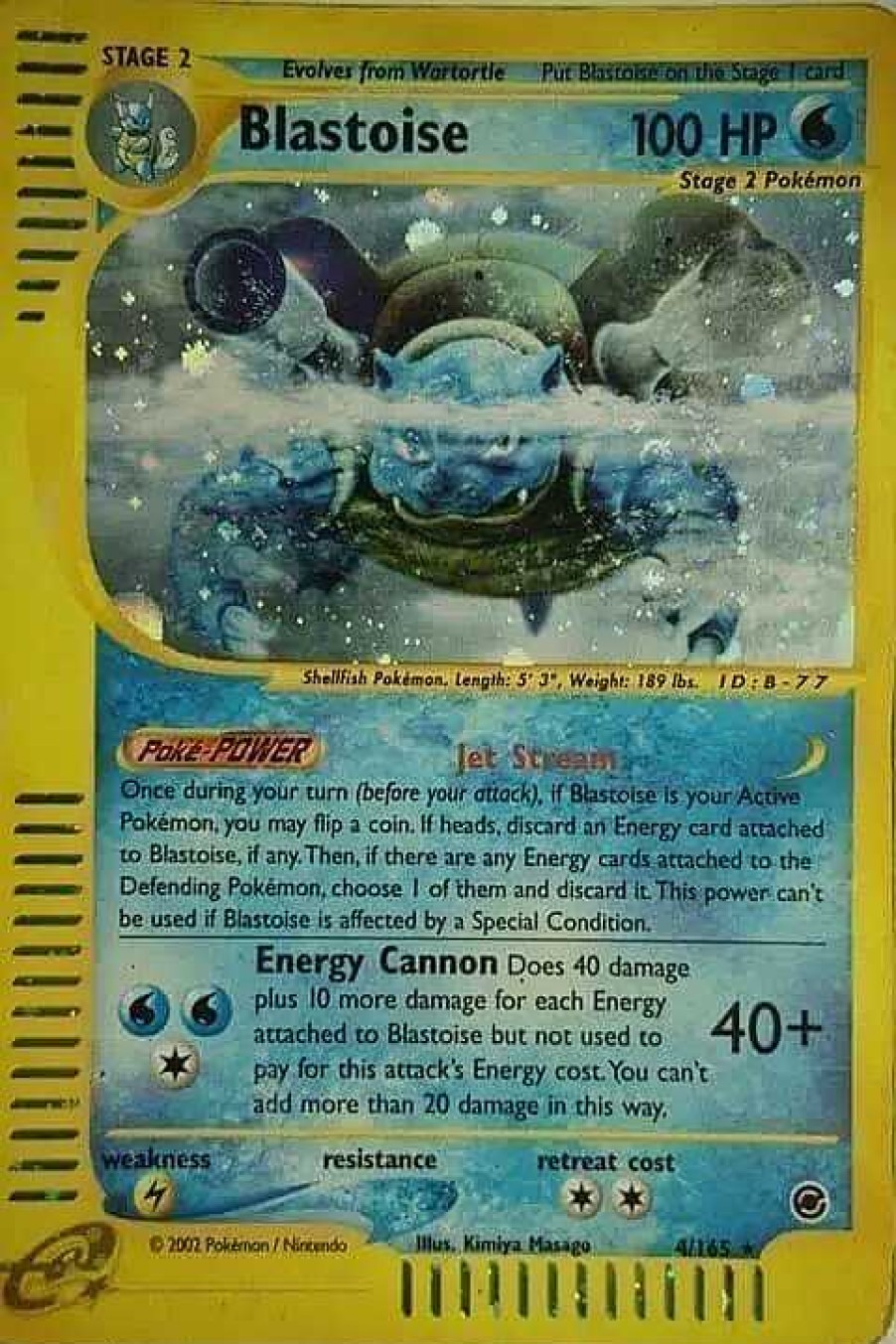 POCKET MONSTER Pokemon Kort | Blastoise 4/165 Holo Rare