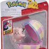 POCKET MONSTER Pokemon Figurer | Clefairy Og Poke Ball