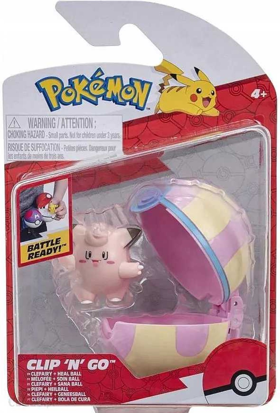 POCKET MONSTER Pokemon Figurer | Clefairy Og Poke Ball