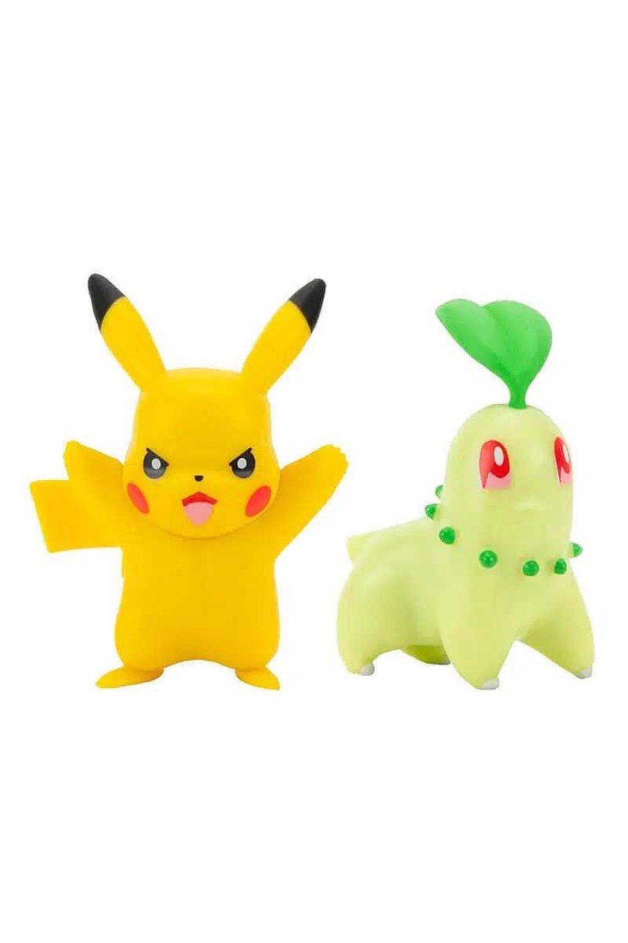 POCKET MONSTER Pokemon Figurer | Pikachu Og Chikorita Figurer