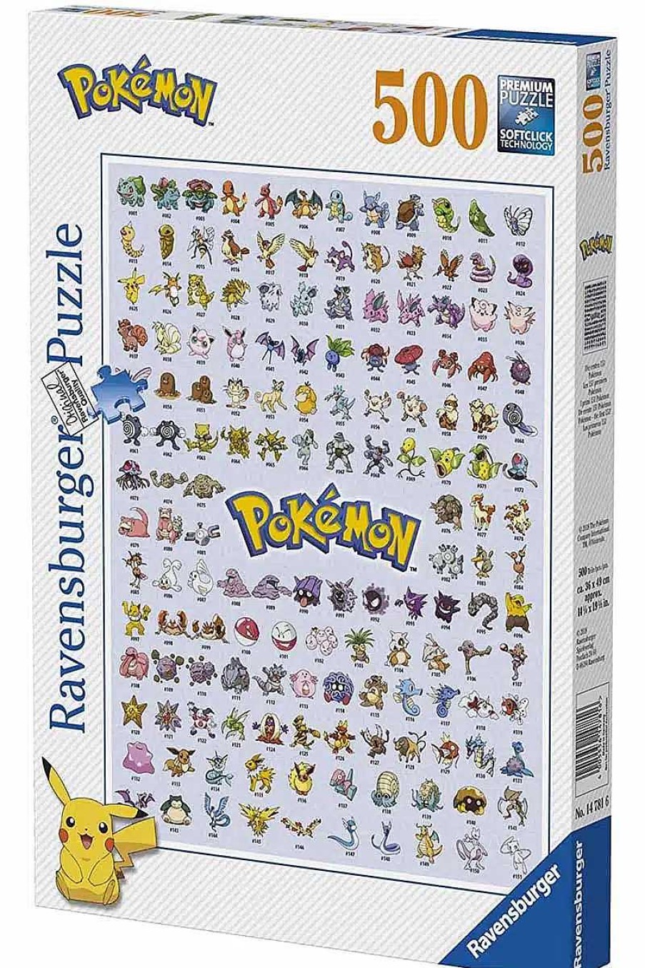 POCKET MONSTER Pokemon Til Bornevaerelset | Pokemon Ravensburger Puslespil Med 500 Brikker