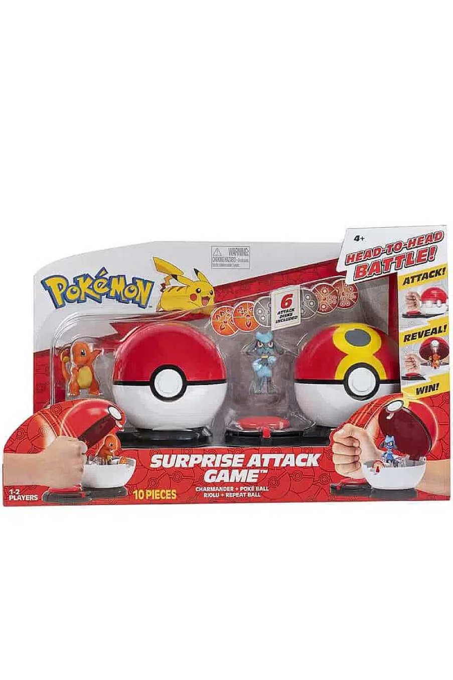 POCKET MONSTER Pokemon Figurer | Surprise Attack Poke Ball Battle Game Med Charmander Og Lucario