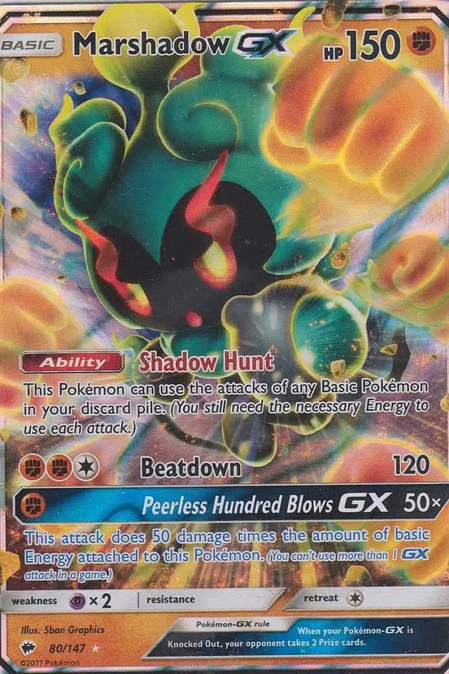 POCKET MONSTER Pokemon Kort | Marshadow Gx 80/147 Stor