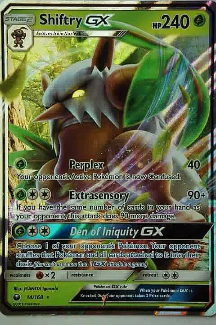 POCKET MONSTER Pokemon Kort | Shiftry Gx 14/168