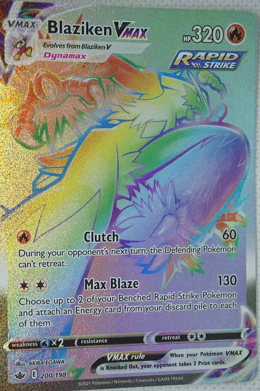 POCKET MONSTER Pokemon Kort | Blaziken Vmax 200/198 Hyper Rare