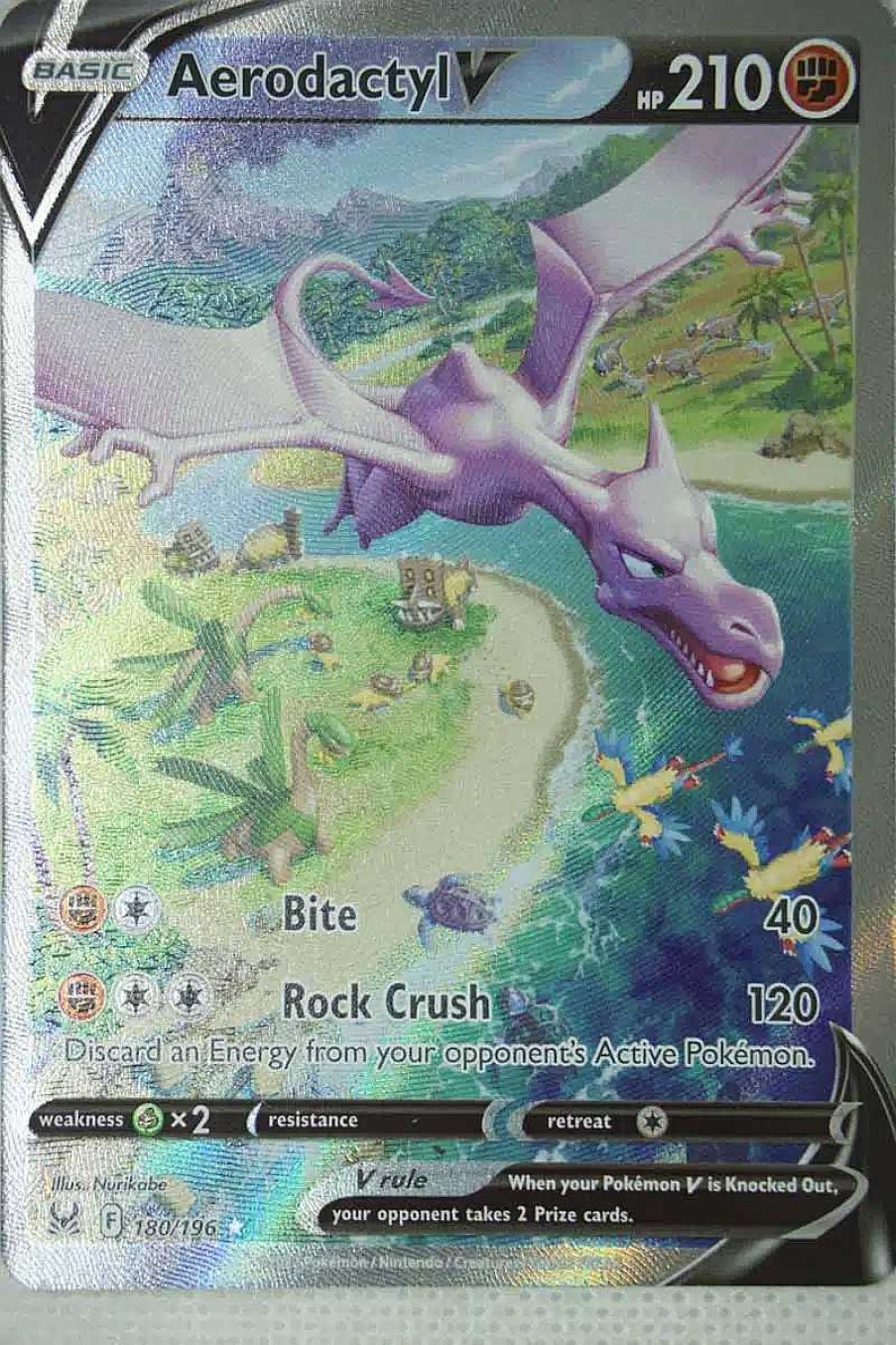 POCKET MONSTER Pokemon Kort | Aerodactyl V 180/196 Alternate Art