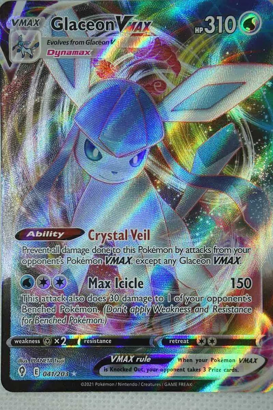 POCKET MONSTER Pokemon Kort | Glaceon Vmax 41/203