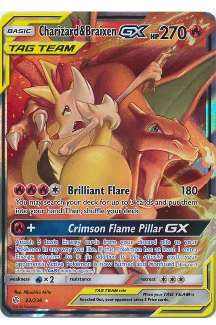 POCKET MONSTER Pokemon Kort | Charizard & Braixen Gx 22/236