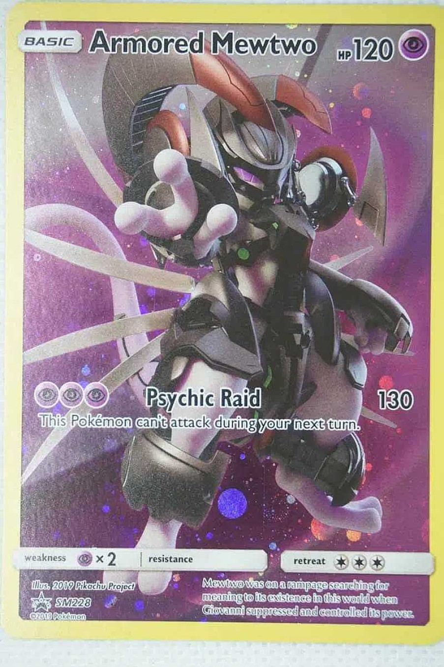 POCKET MONSTER Pokemon Kort | Armored Mewtwo Sm228 Full Art Promo