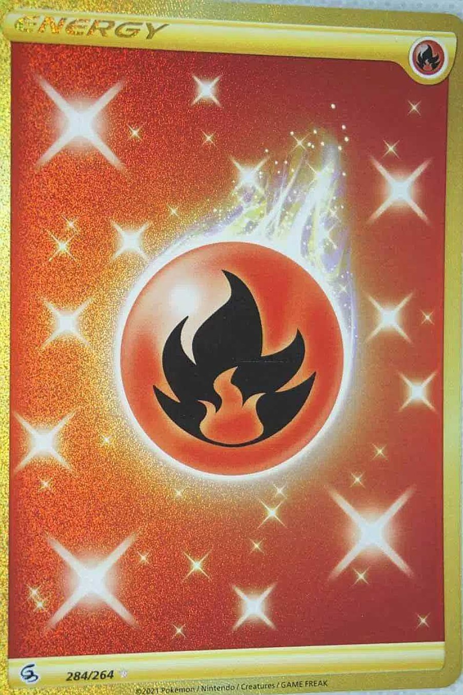 POCKET MONSTER Pokemon Kort | Fire Energy 284/264 Secret Rare