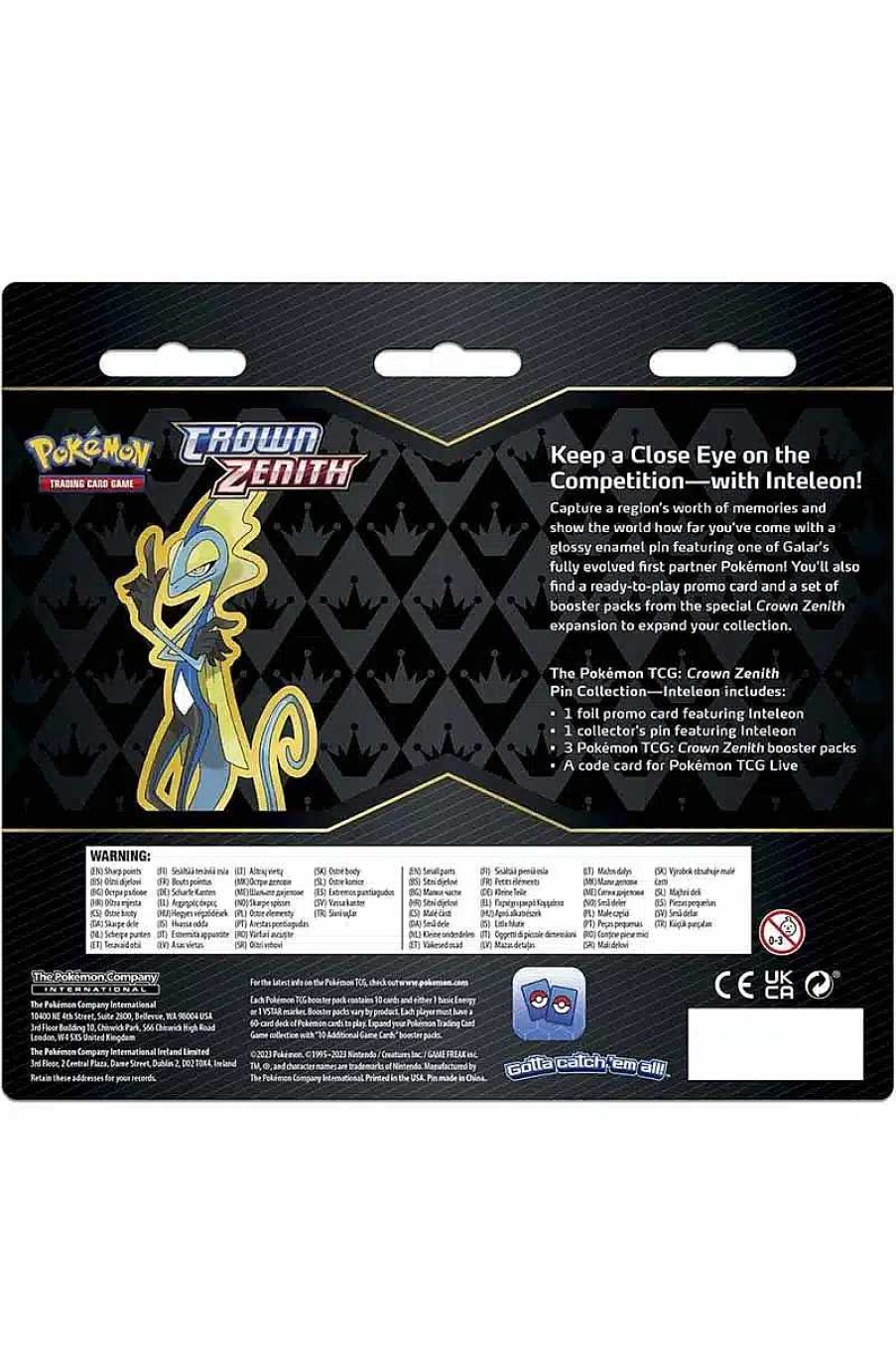 POCKET MONSTER Pokemon Kort | Crown Zenith Pin Blisterpakke Med Inteleon