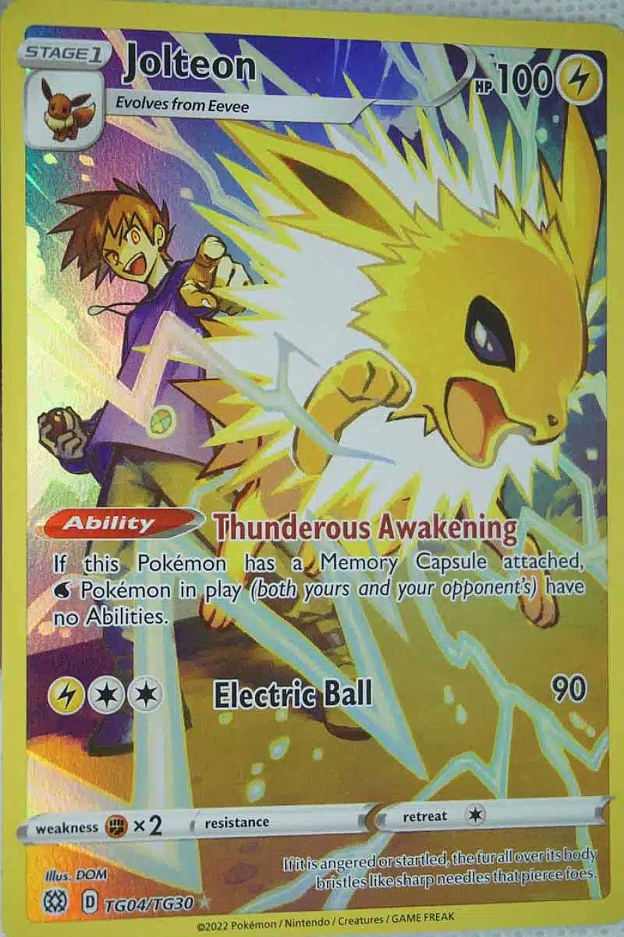 POCKET MONSTER Pokemon Kort | Jolteon Tg04/Tg30 Holo Rare