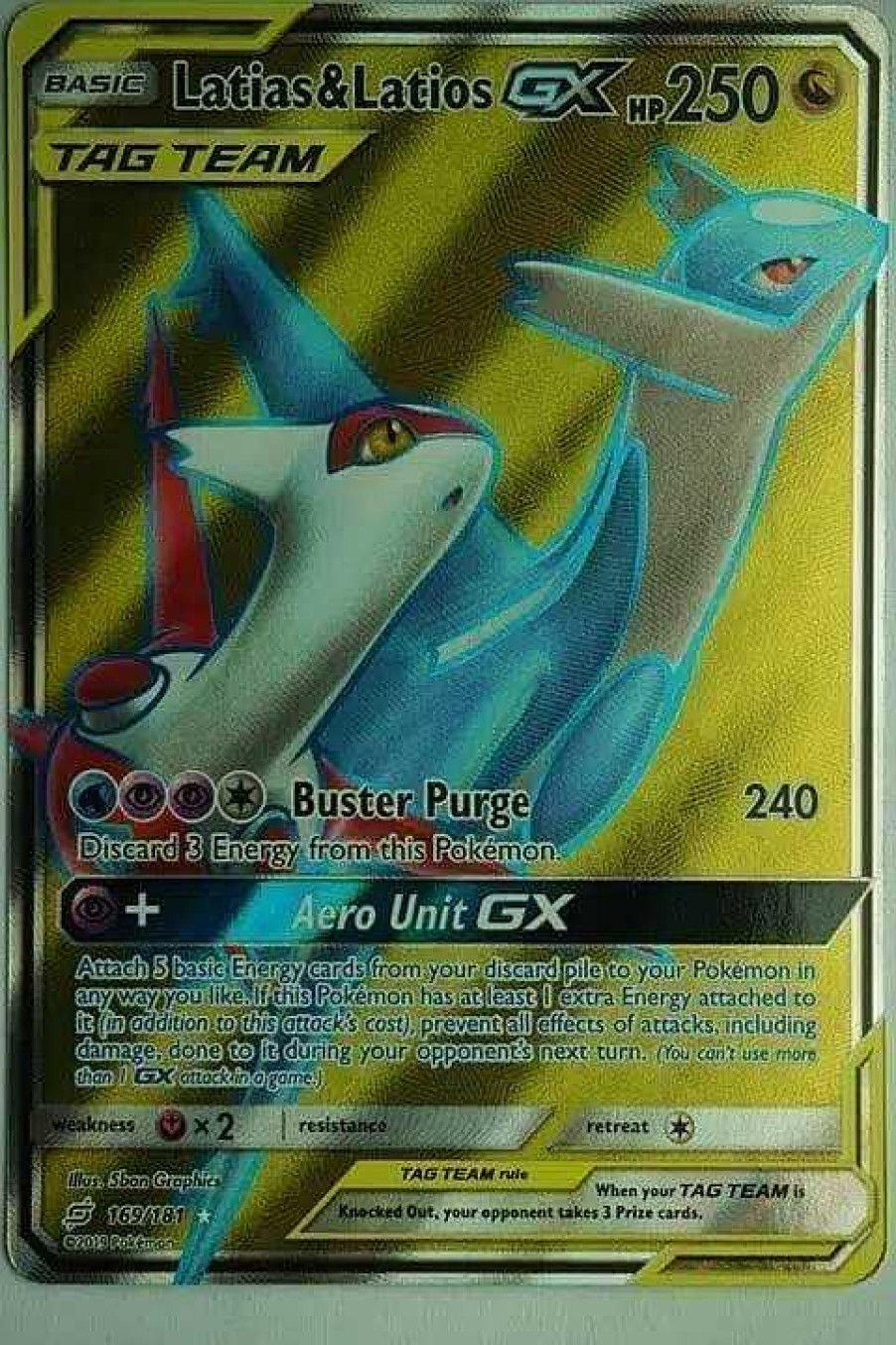 POCKET MONSTER Pokemon Kort | Latias & Latios Gx 169/181 Full Art