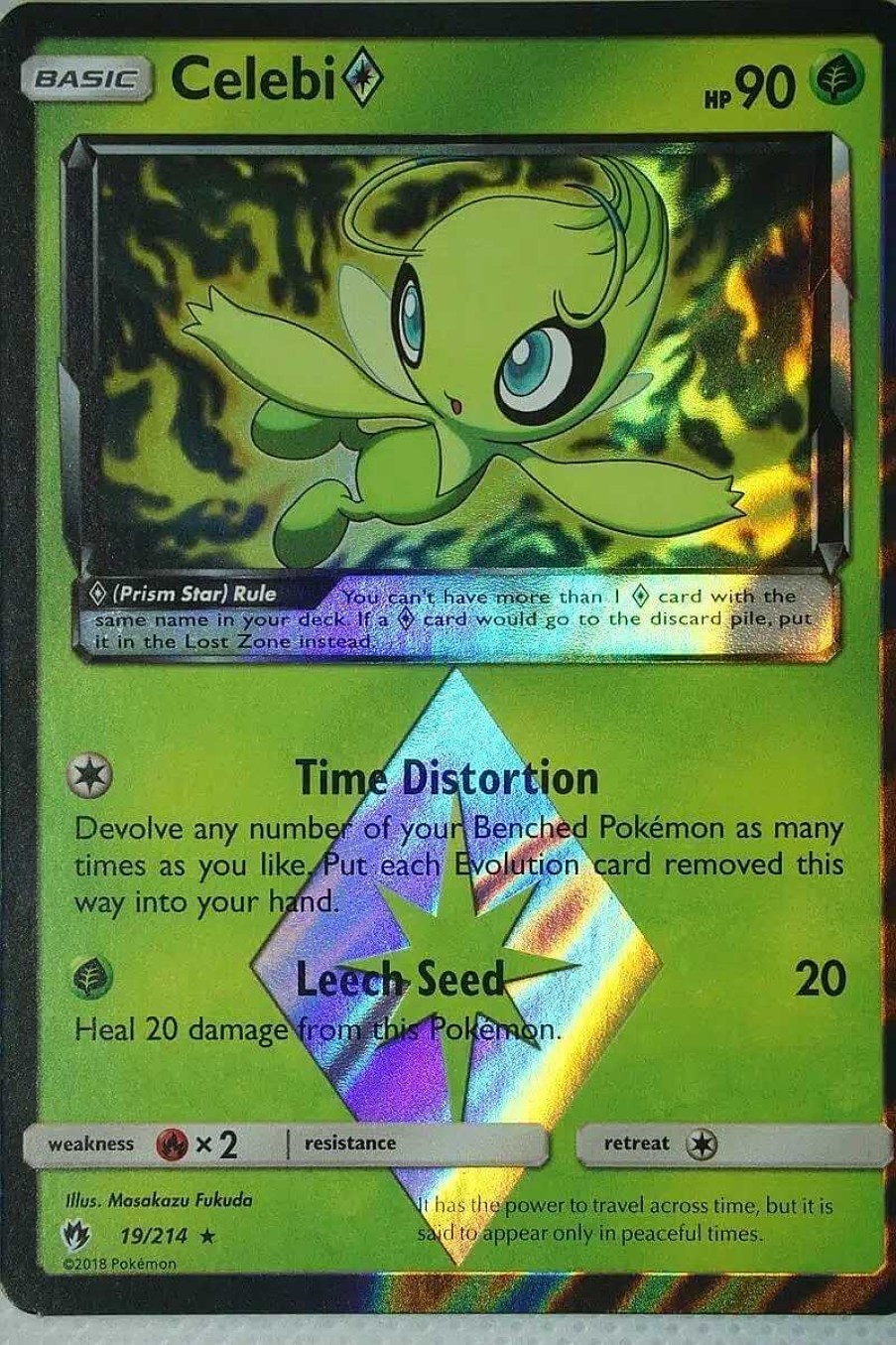 POCKET MONSTER Pokemon Kort | Celebi Prism Star 19/214 Holo Rare