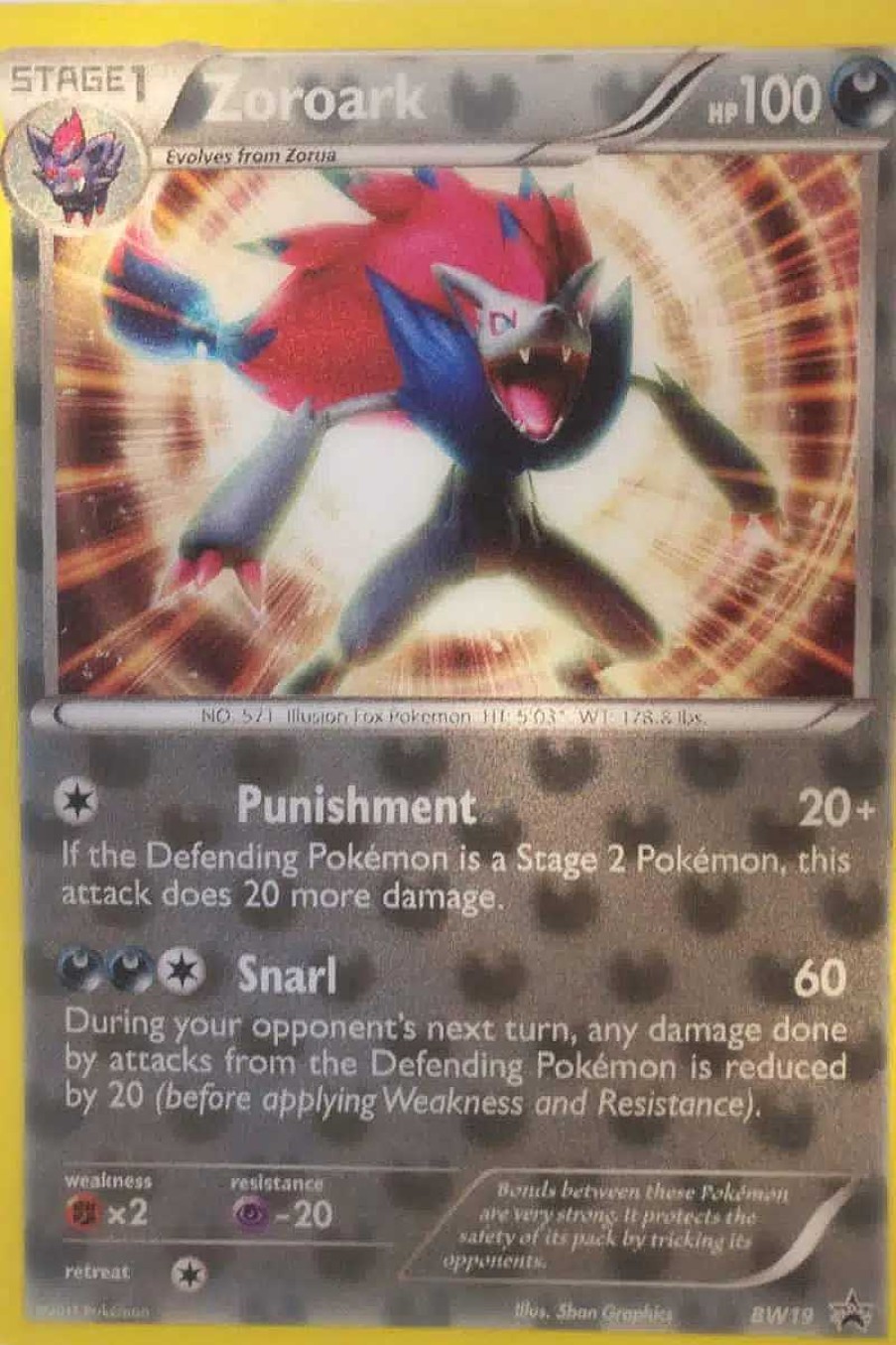 POCKET MONSTER Pokemon Kort | Zoroark Bw19 Stor