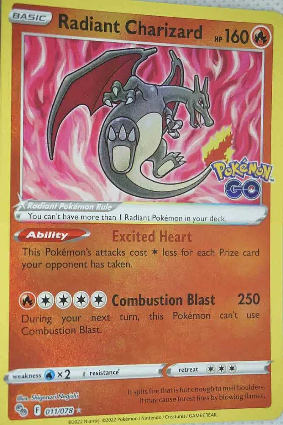 POCKET MONSTER Pokemon Kort | Radiant Charizard 011/078 Radiant Rare