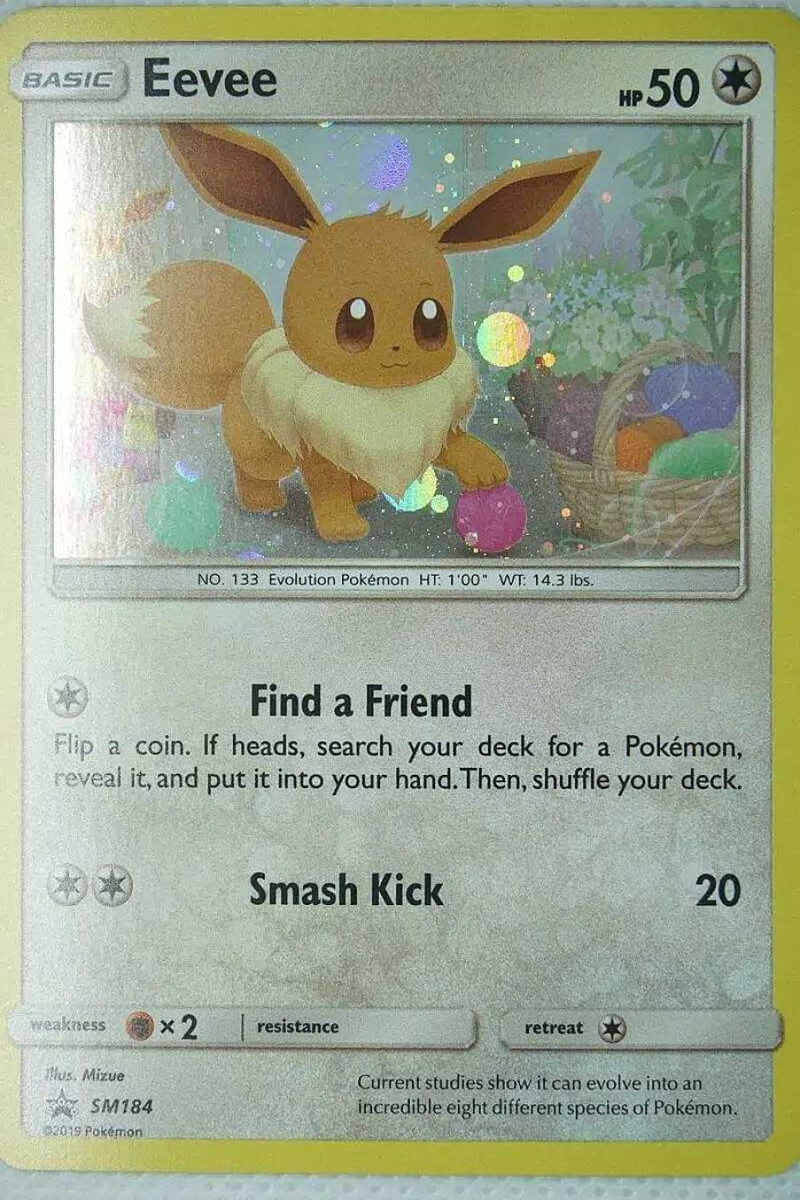 POCKET MONSTER Pokemon Kort | Eevee Sm184 Holo Promo