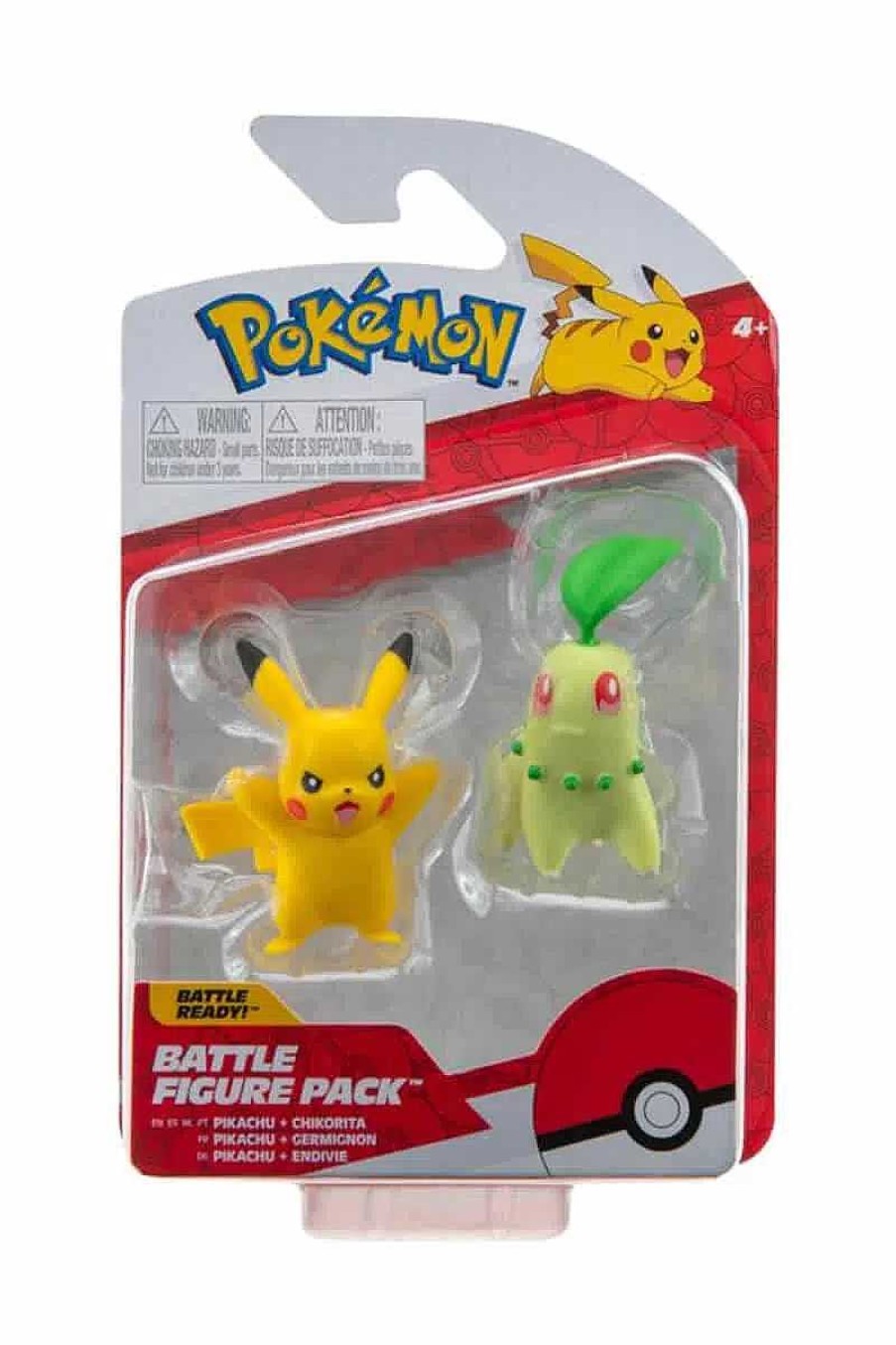 POCKET MONSTER Pokemon Figurer | Pikachu Og Chikorita Figurer