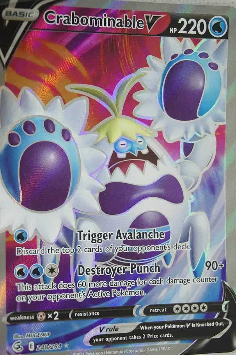 POCKET MONSTER Pokemon Kort | Crabominable V 248/264 Full Art