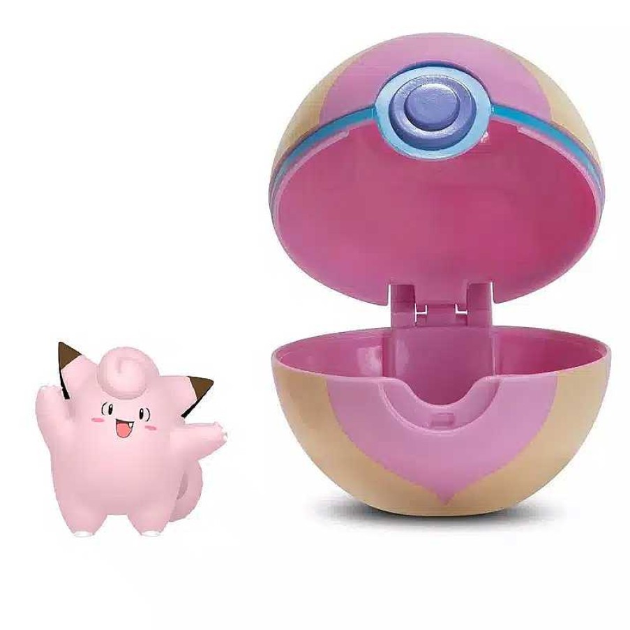 POCKET MONSTER Pokemon Figurer | Clefairy Og Poke Ball