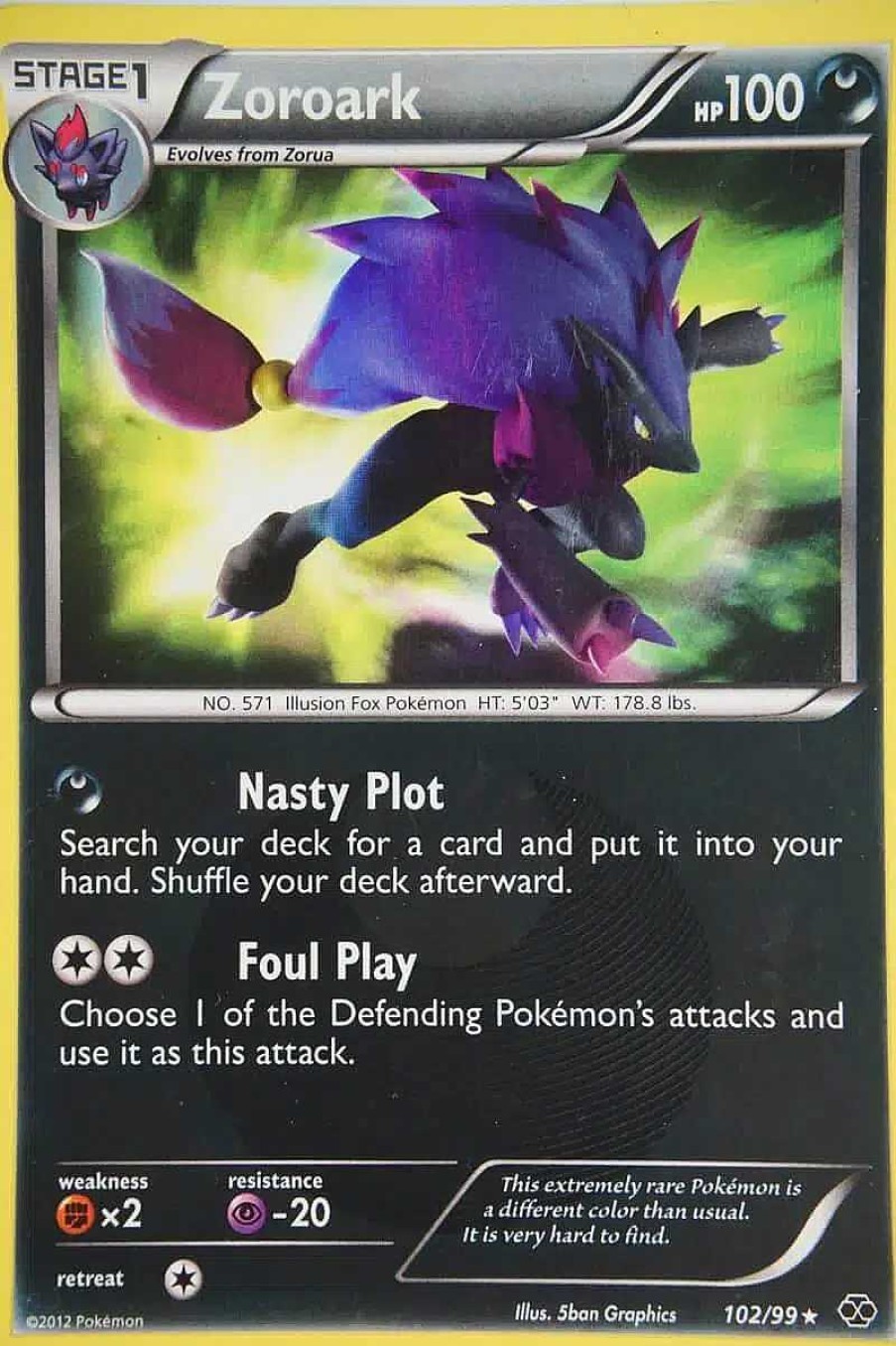 POCKET MONSTER Pokemon Kort | Zoroark 102/99 Secret Rare