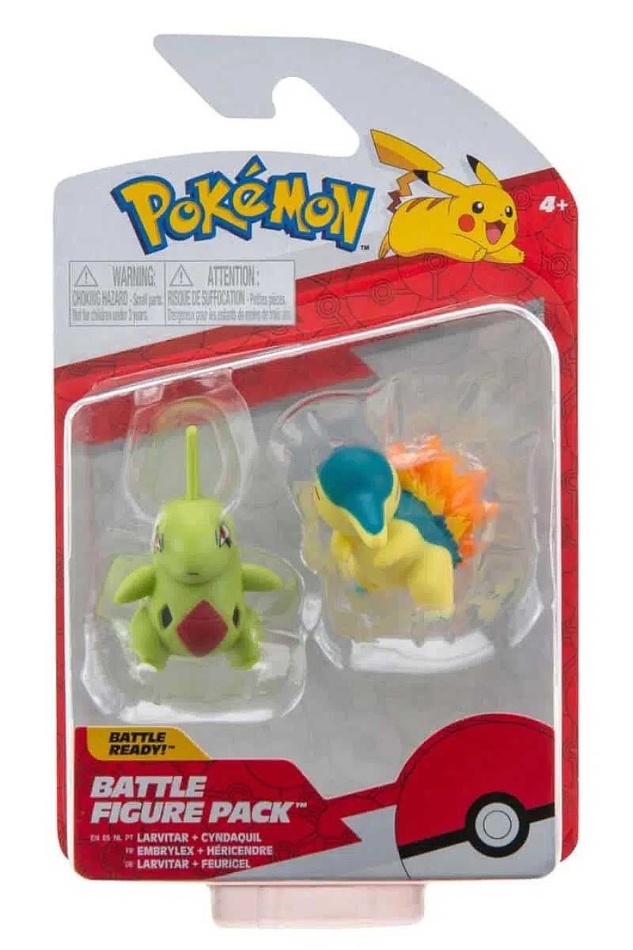 POCKET MONSTER Pokemon Figurer | Larvitar Og Cyndaquil Figur