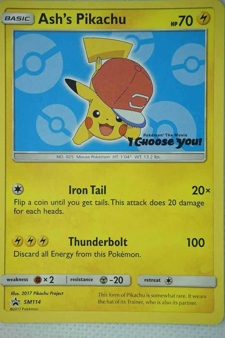 POCKET MONSTER Pokemon Kort | Ash'S Pikachu Sm114 Promo