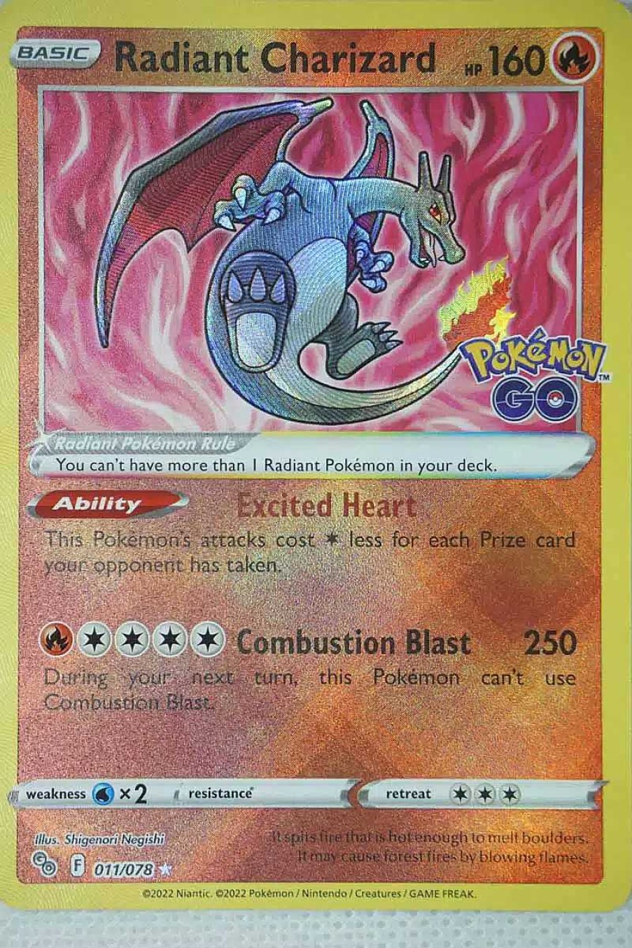 POCKET MONSTER Pokemon Kort | Radiant Charizard 011/078 Radiant Rare