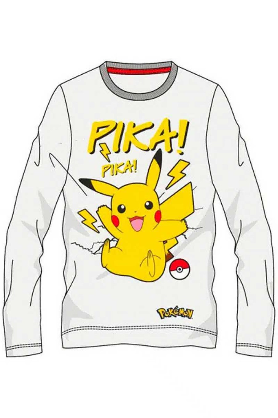 POCKET MONSTER Pokemon Til Bornevaerelset | Hvid Pikachu Bluse Til Born