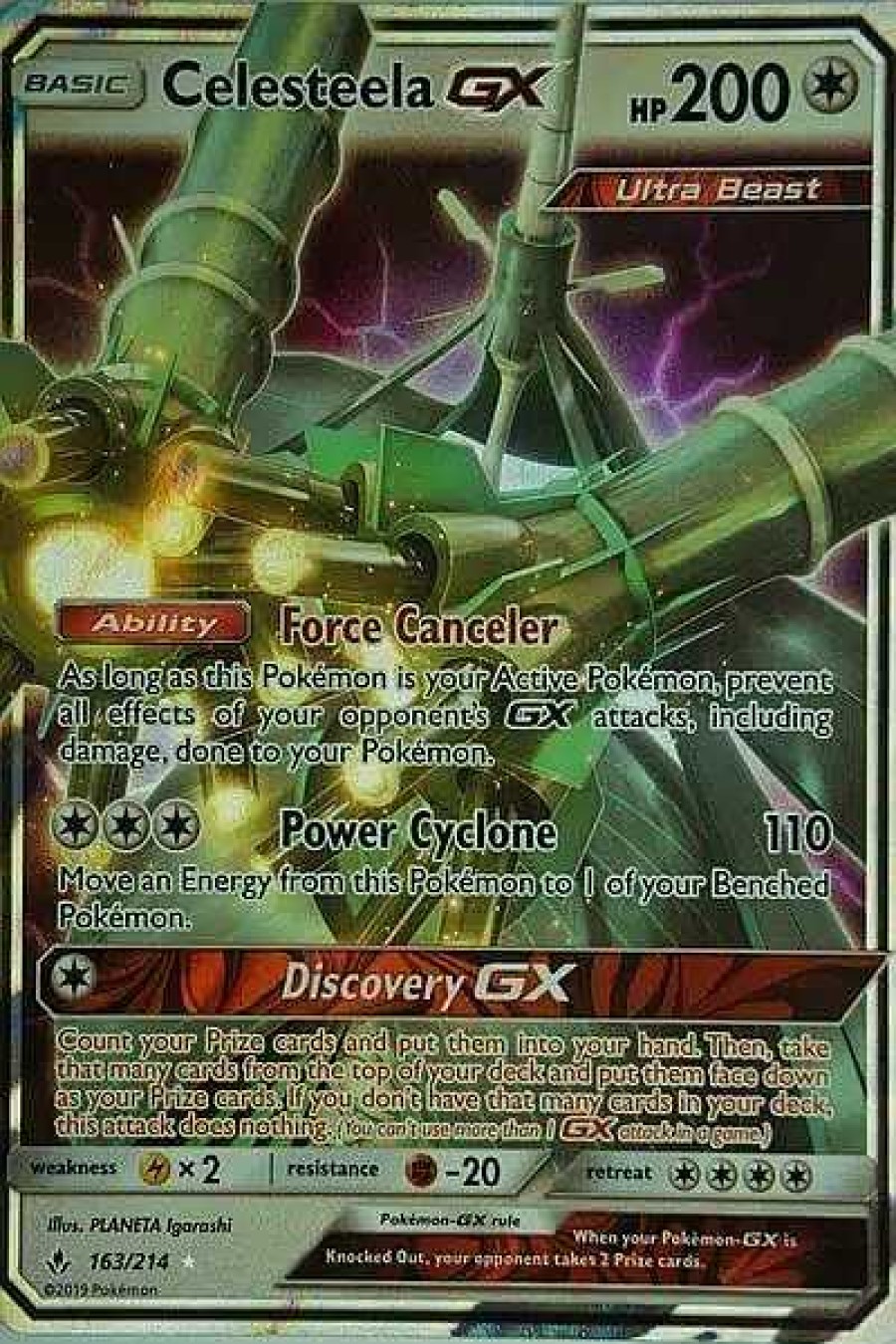 POCKET MONSTER Pokemon Kort | Celesteela Gx 163/214