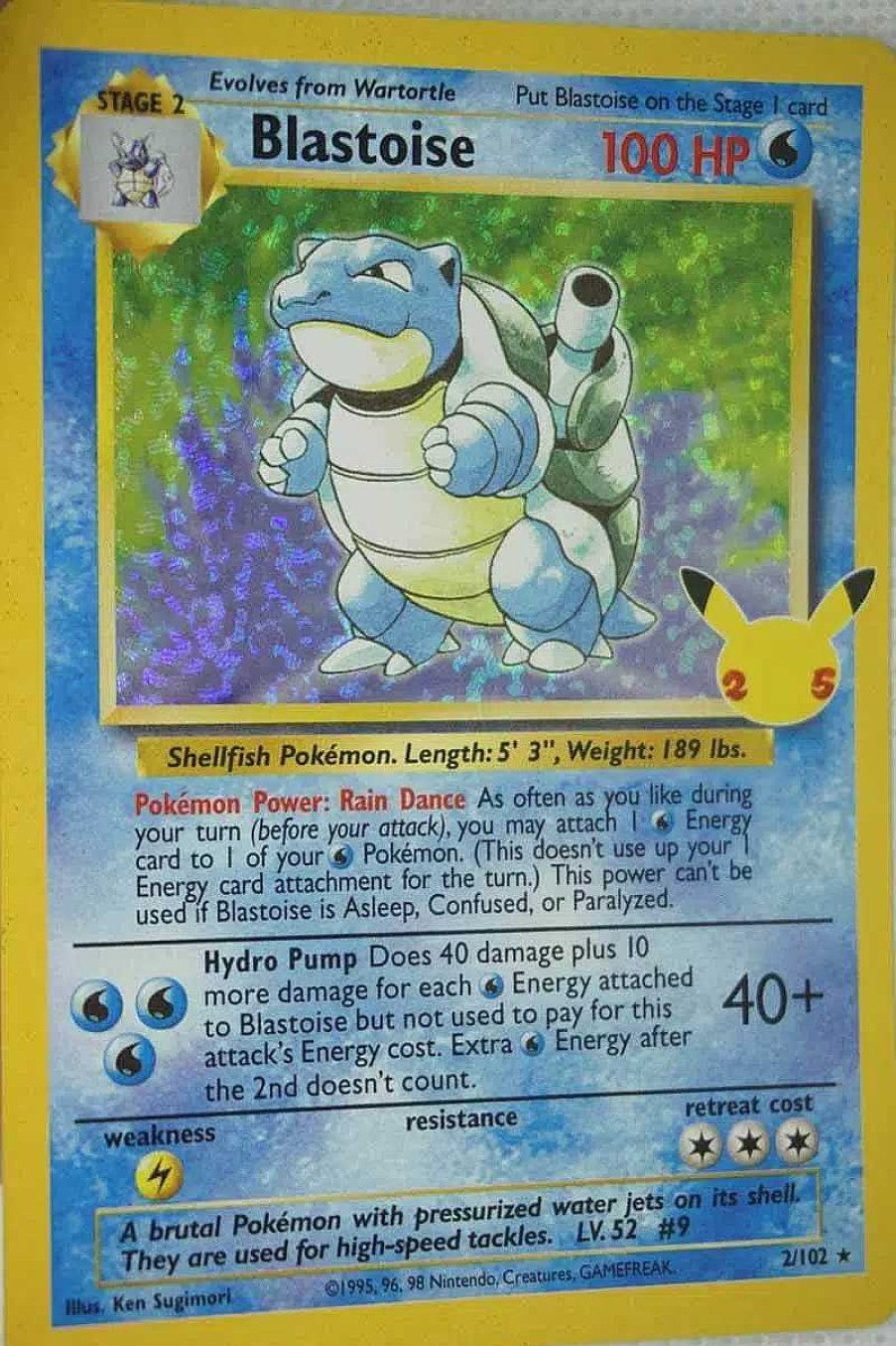 POCKET MONSTER Pokemon Kort | Blastoise 2/102 Holo Rare Classic Collection