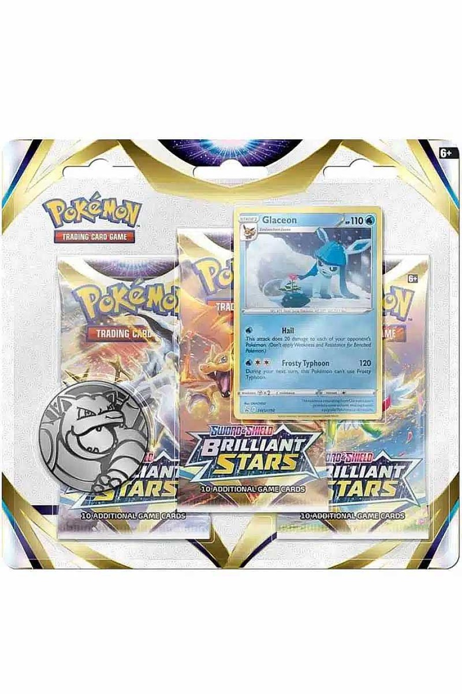 POCKET MONSTER Pokemon Kort | Brilliant Stars Blisterpakke Med Glaceon Og 3 Boosterpakker