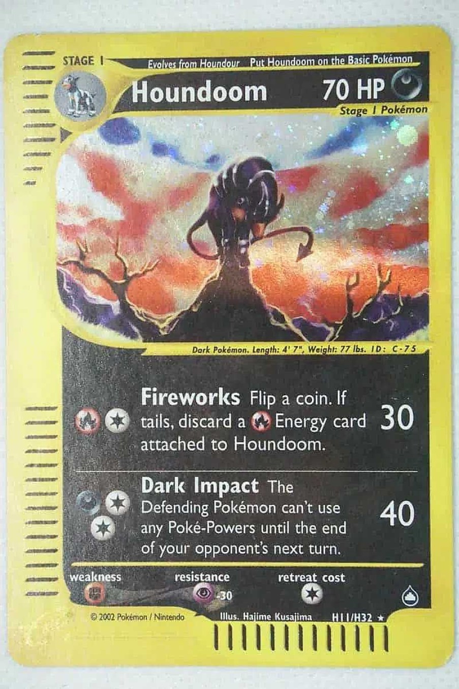 POCKET MONSTER Pokemon Kort | Houndoom H11/H32 Holo Rare Brugt