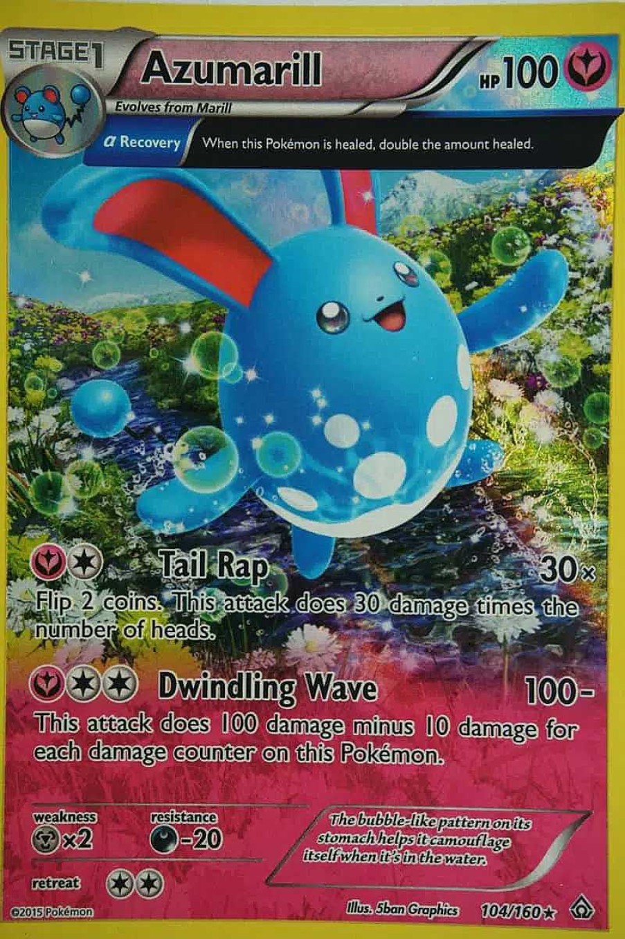 POCKET MONSTER Pokemon Kort | Azumarill 104/160 Holo Rare