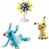 POCKET MONSTER Pokemon Figurer | Brionne, Mimikyu & Cosmoem Figurer