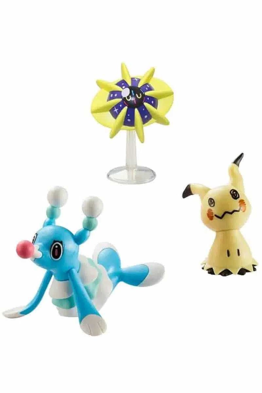 POCKET MONSTER Pokemon Figurer | Brionne, Mimikyu & Cosmoem Figurer