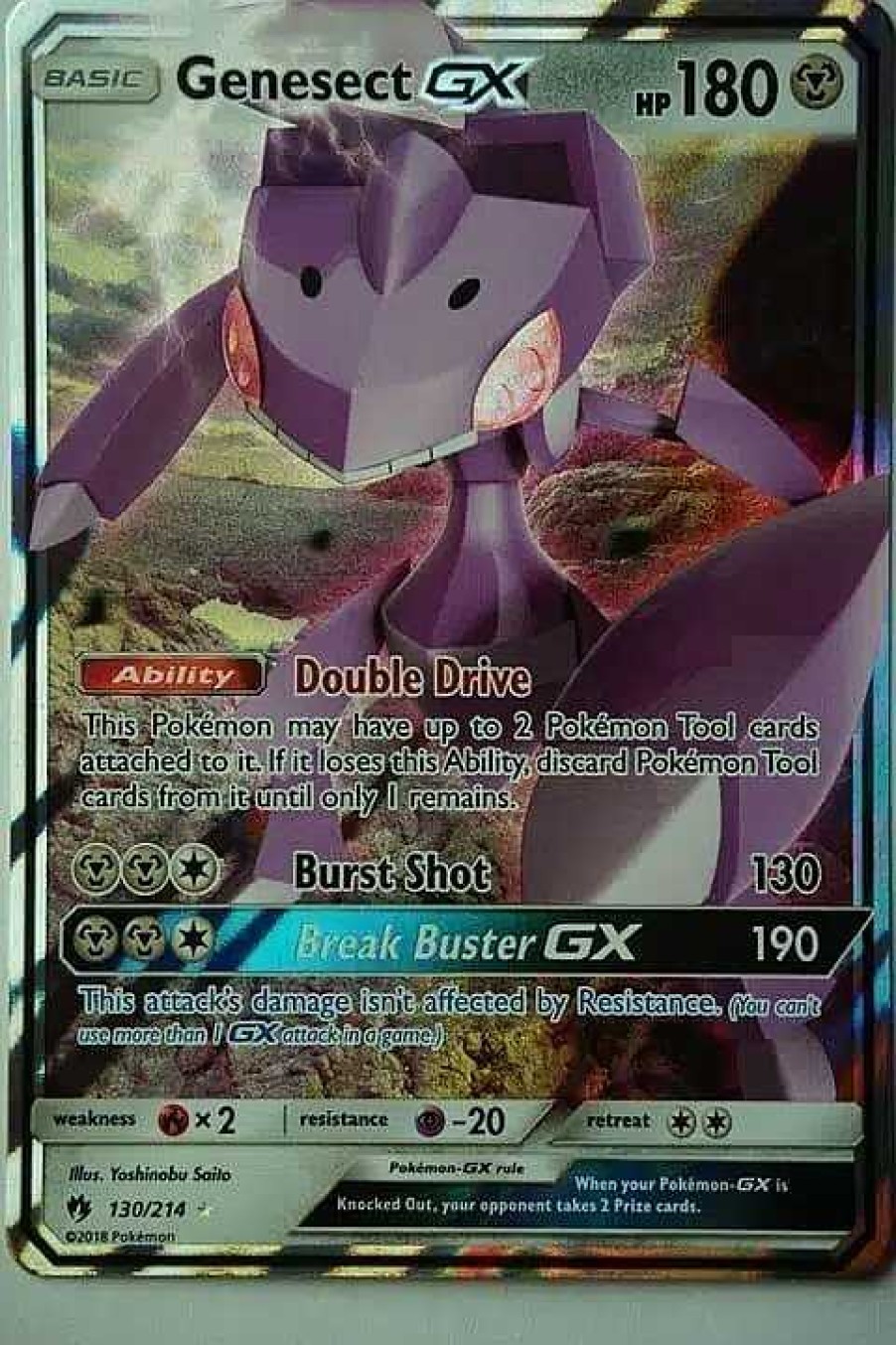 POCKET MONSTER Pokemon Kort | Genesect Gx 130/214