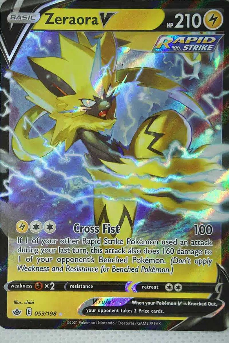 POCKET MONSTER Pokemon Kort | Zeraora V 053/198 Ultra Rare