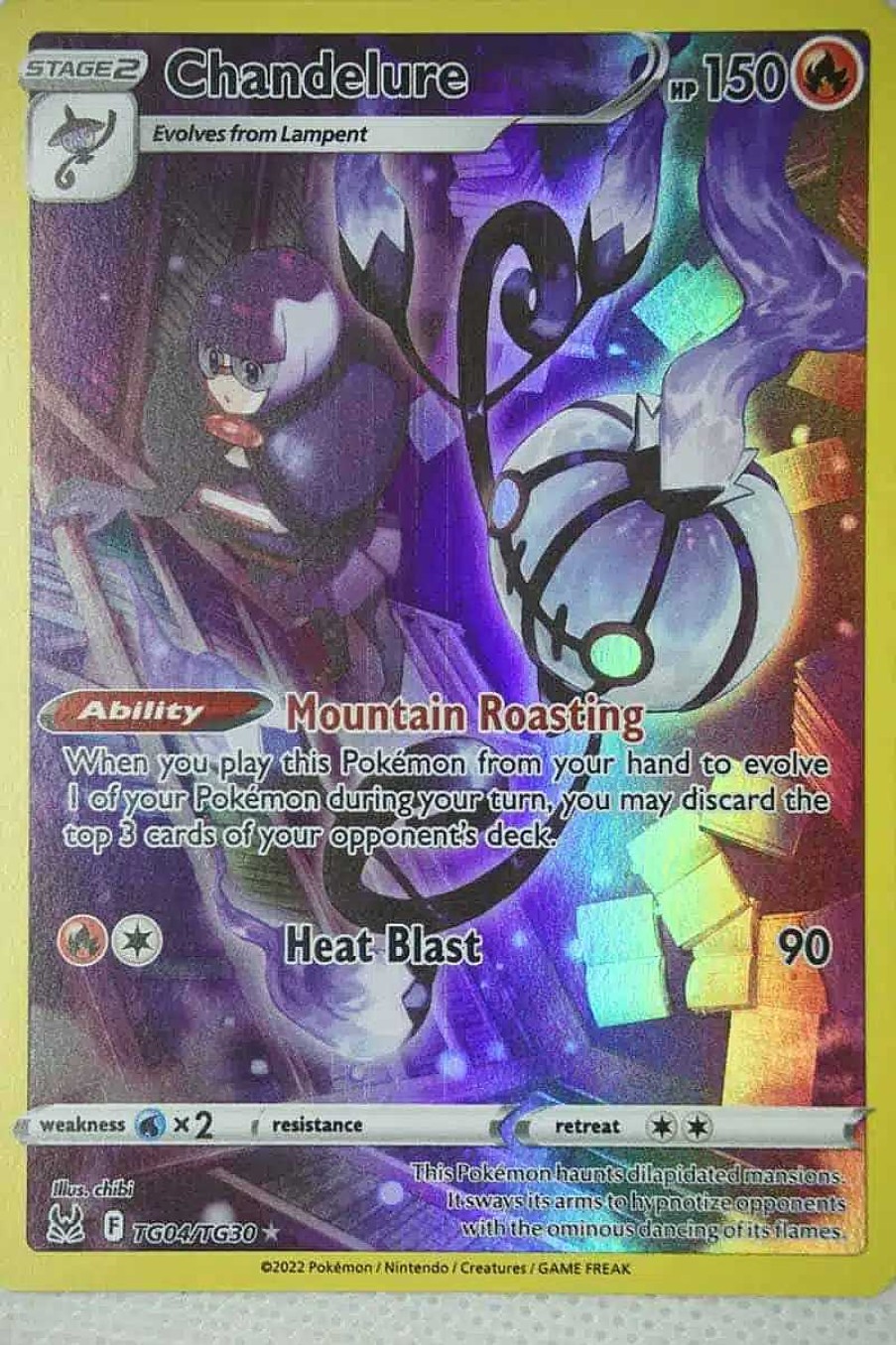 POCKET MONSTER Pokemon Kort | Chandelure Tg04/Tg30 Holo Rare