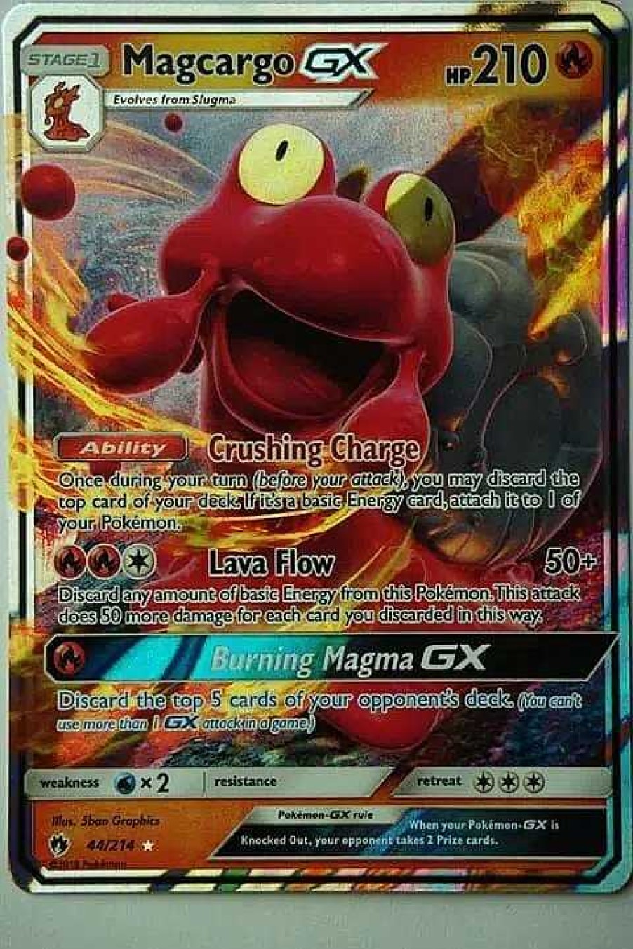 POCKET MONSTER Pokemon Kort | Magcargo Gx 44/214