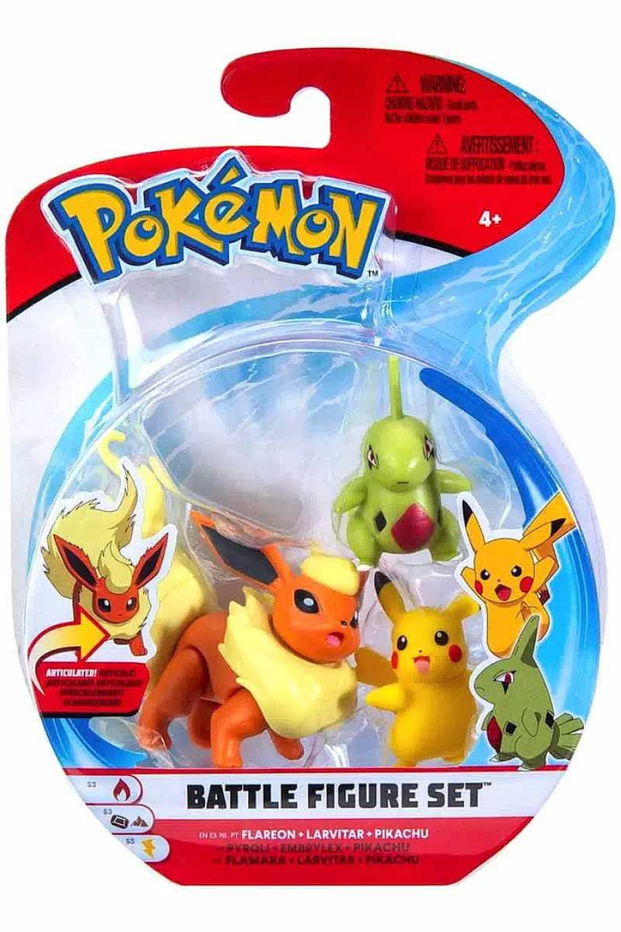 POCKET MONSTER Pokemon Figurer | Flareon Tyranitar & Pikachu Figurer