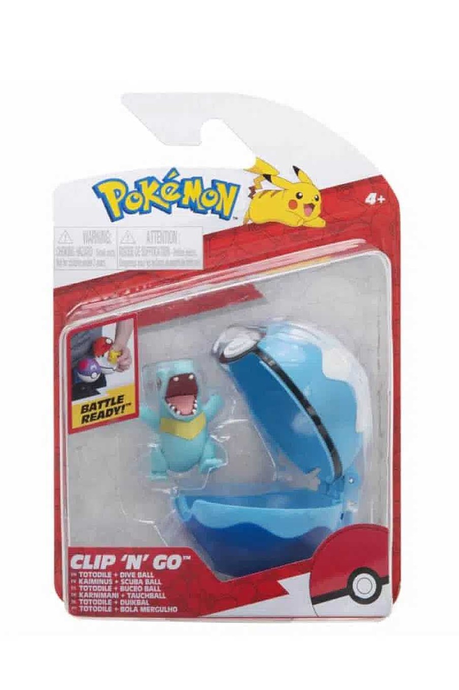 POCKET MONSTER Pokemon Figurer | Totodile Og Poke Ball