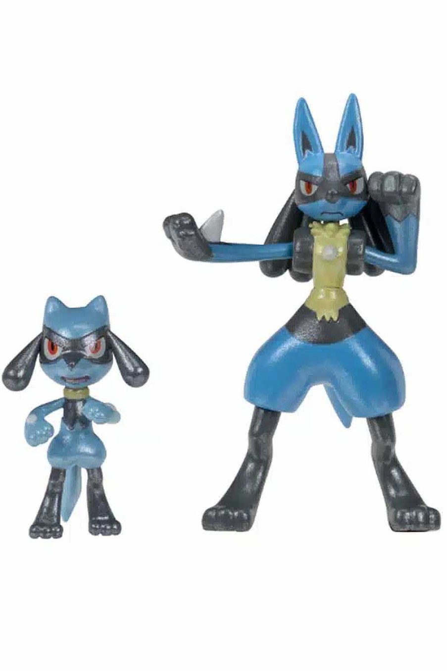 POCKET MONSTER Pokemon Figurer | Udviklingssaet Med Riolu Og Lucario