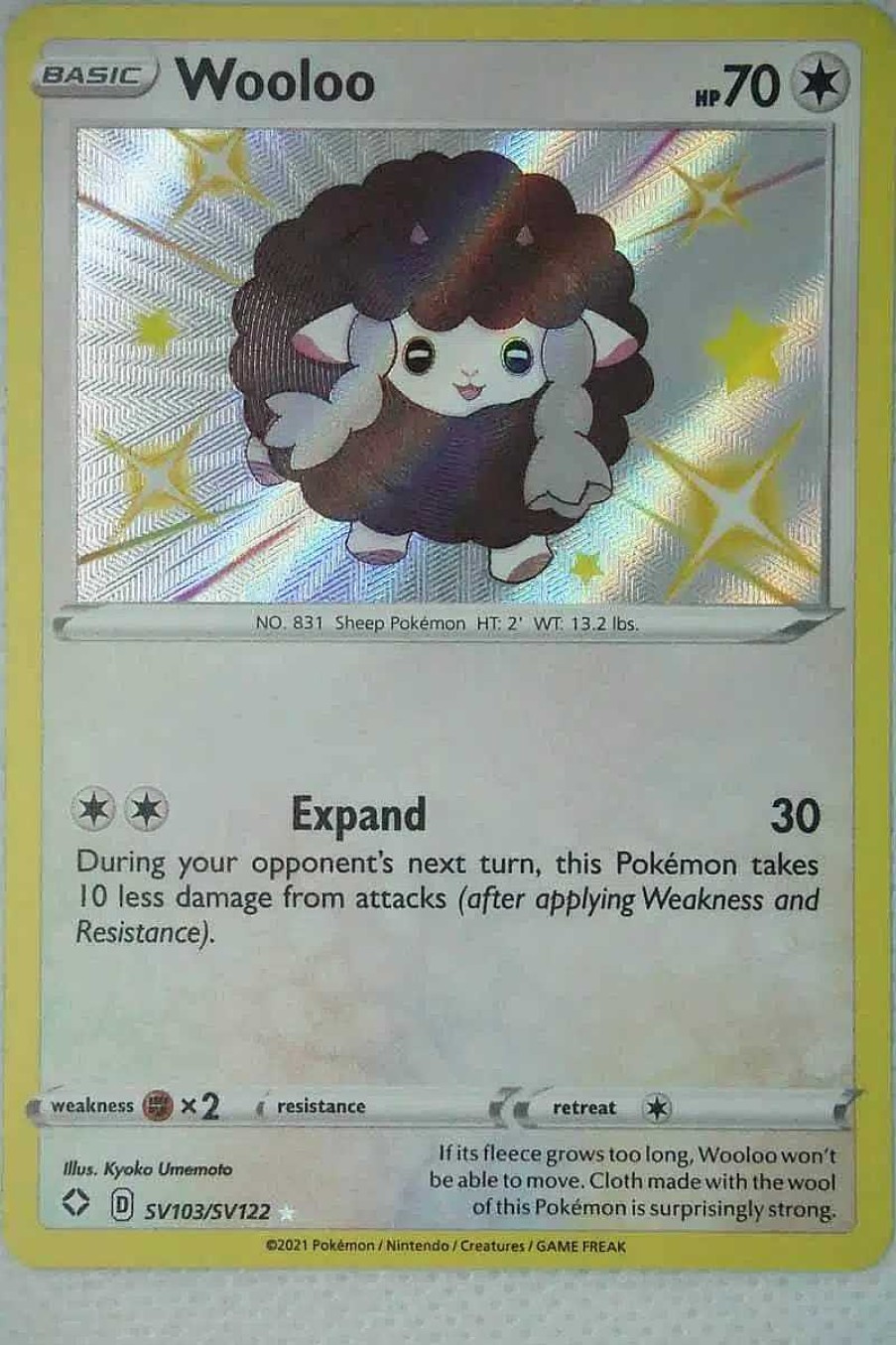 POCKET MONSTER Pokemon Kort | Wooloo Sv103/Sv122 Shiny Rare