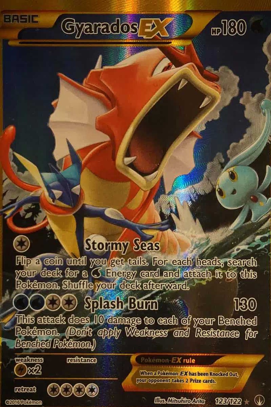 POCKET MONSTER Pokemon Kort | Gyarados Ex 123/122 Secret Rare