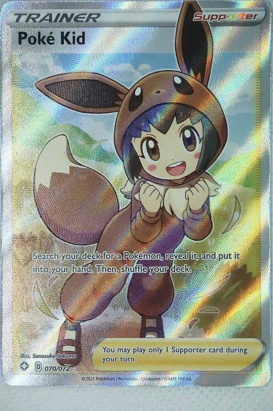 POCKET MONSTER Pokemon Kort | Poke Kid 70/72 Full Art