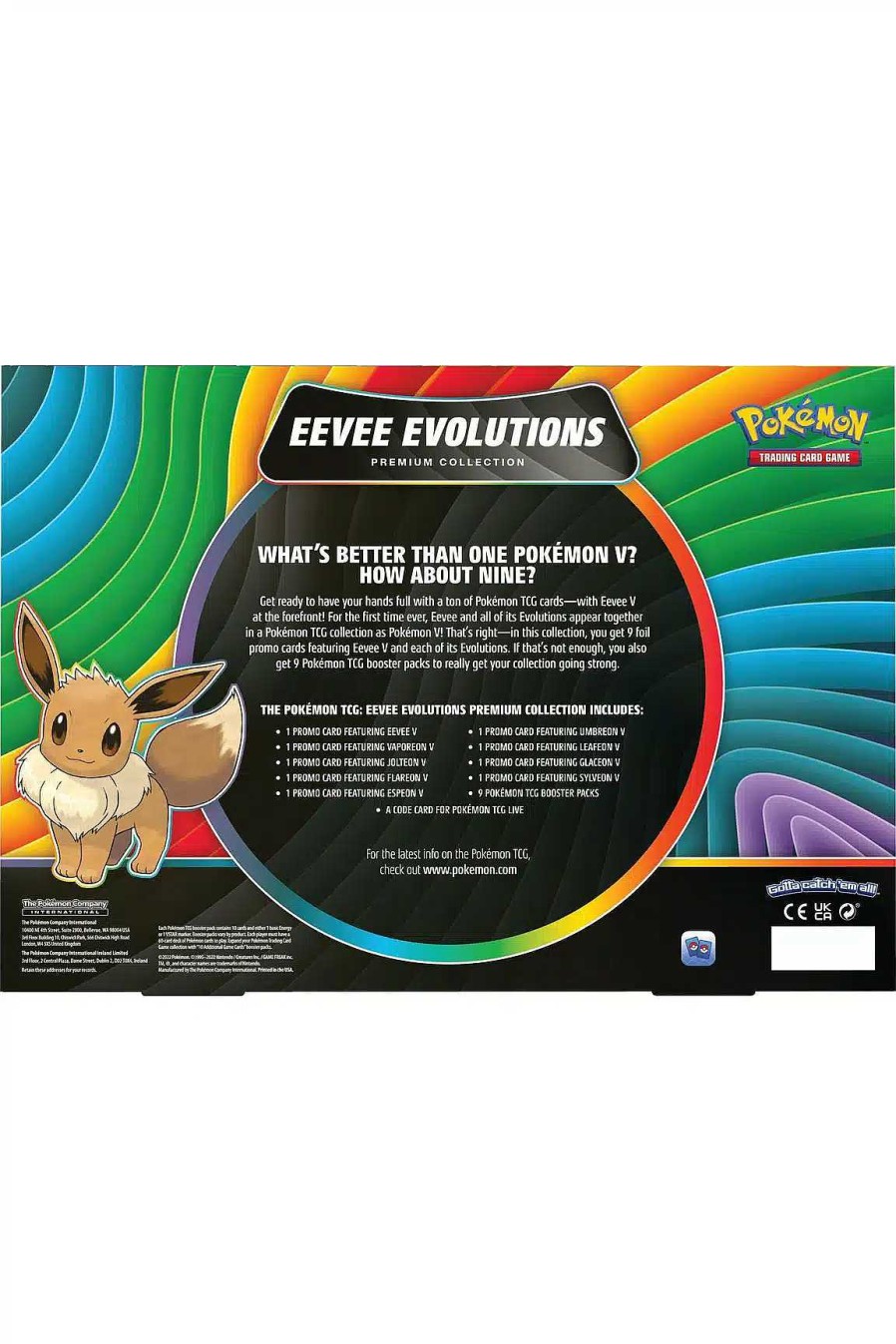 POCKET MONSTER Pokemon Kort | Eevee Evolutions Premium Collection Box